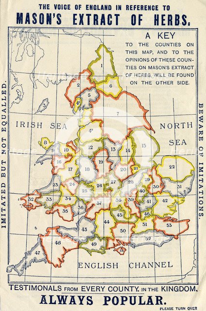 Mason's Extract of Herbs, 19th century. Artist: Unknown