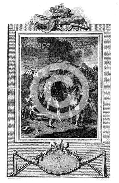 Battle of Agincourt, Hundred Years War, 25 October 1415 (1825). Artist: A Smith