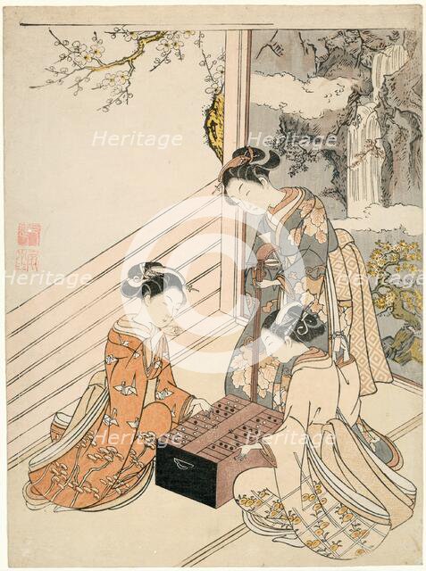 Watching the Game, c. 1766. Creator: Suzuki Harunobu.