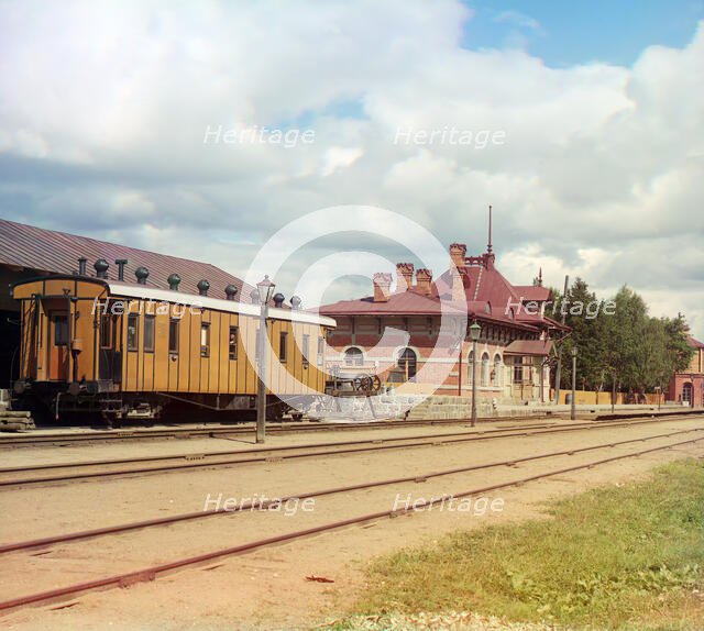 Borodino Station, 1911. Creator: Sergey Mikhaylovich Prokudin-Gorsky.