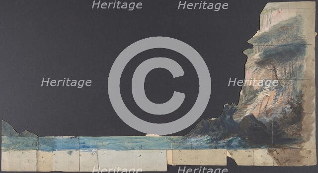 Design for a Stage Set at the Opéra, Paris, 1830-90. Creator: Eugene Ciceri.