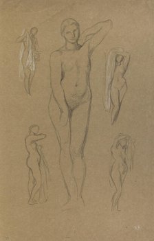 Figure studies, possibly for 'Arcadia', c1860s. Creator: George Frederick Watts.