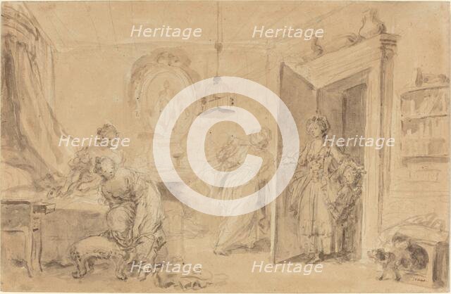 The Bedroom (Le Coucher or Ma Chemise brule). Creator: Jean-Honore Fragonard.