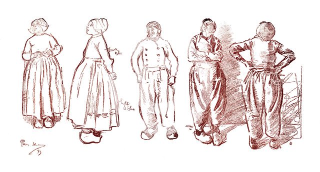 'Sketches in Volendam, Holland', 1900. Artist: Unknown