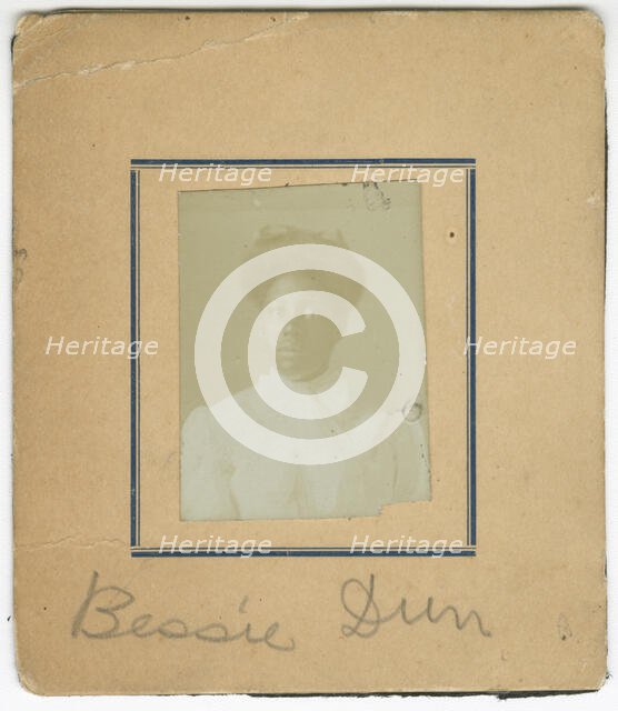 Photograph of Bessie Durr in a white dress, ca. 1870. Creator: Unknown.