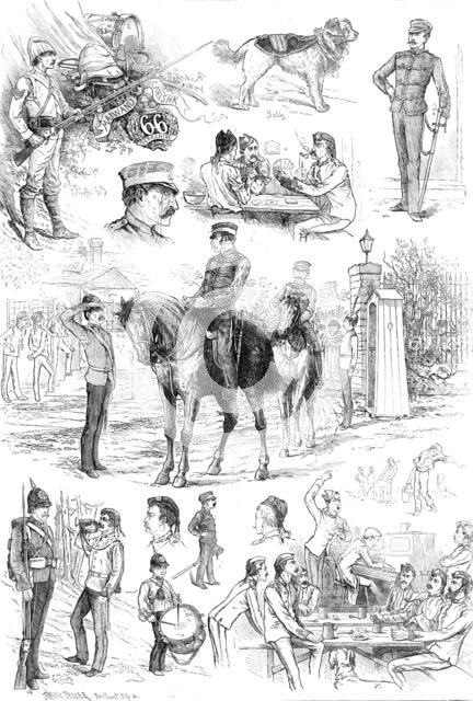 Sketches of the 66th (Berkshire) Regiment, 1881. Creator: Unknown.