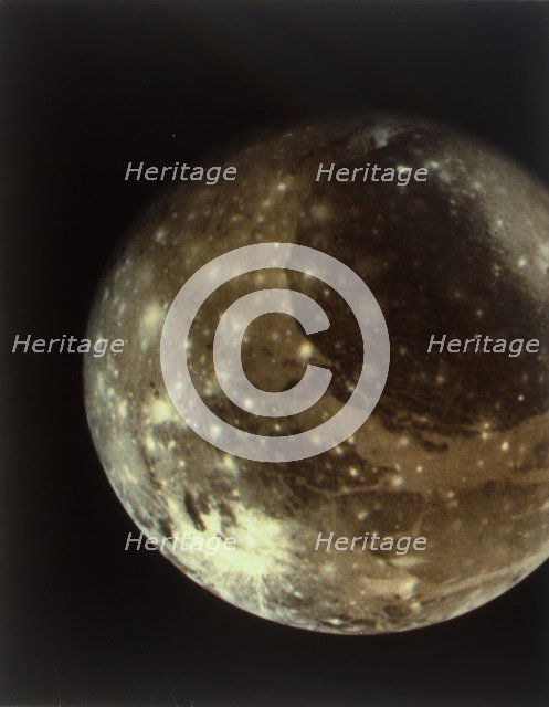 Jupiter mission: Ganymede from 1.2 million kilometres. Creator: NASA.