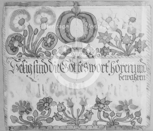 Wall Text, ca. 1785. Creator: Unknown.