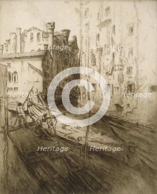 The Jewish Ghetto in Venice, 1906. Creator: Edgar Chahine (1874-1947).