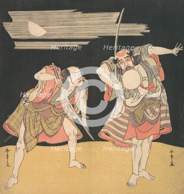 The Actors Otani Tomoemon I and Bando Mitsugoro I, ca. 1776. Creator: Shunsho.