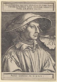 Self-portrait, 1530. Creator: Aldegrever, Heinrich (1502-1560).
