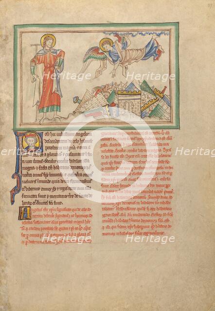 The Fall of Babylon; Dyson Perrins Apocalypse, about 1255-1260. Creator: Unknown.