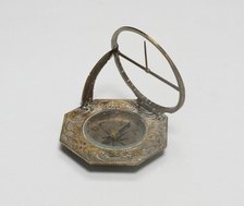 Portable Compass Sundial, Germany, 1623. Creator: Unknown.