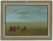 Connibos Starting for Wild Horses, 1854/1869. Creator: George Catlin.