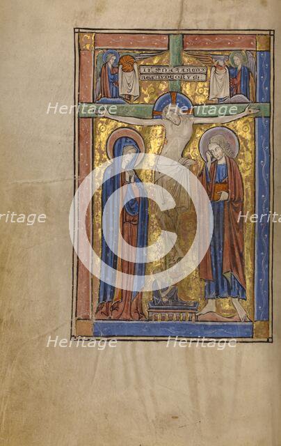 The Crucifixion; Missal, begun after 1234-completed before 1262. Creator: Unknown.