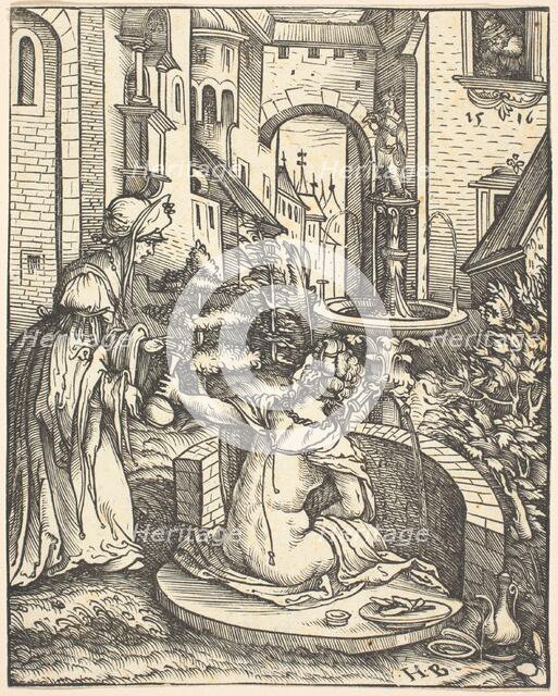 Bathsheba at Her Bath, 1519. Creator: Hans Burgkmair, the Elder.
