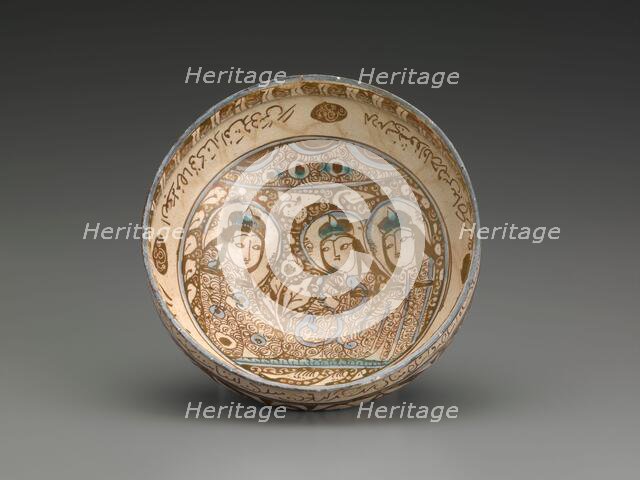 Bowl with figures, 1200s. Creator: Unknown.