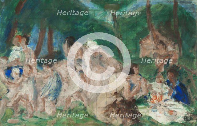 Farandole: Sketch for the courtyard of the boys' school in rue Kuss, 13th arrondissement of..., 1933 Creator: Jean Alfred Adler.