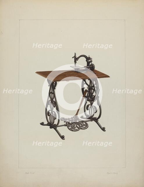Sewing Machine, c. 1938. Creator: Clyde L. Cheney.