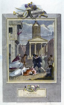 Plague of London, 1665 (1810). Artist: Unknown