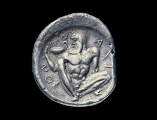 Ancient Greek silver coin, 460 BC. Artist: Unknown.