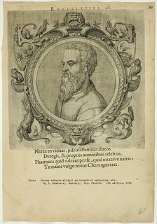 Portrait of Rondeletius, published 1574. Creators: Unknown, Johannes Sambucus.