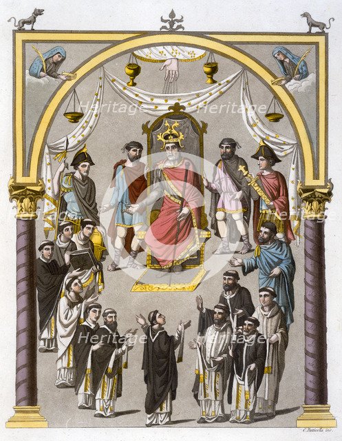 Charles II, the Bald, 9th century Frankish king and Holy Roman Emperor, (c1820-1839). Artist: C Botticella