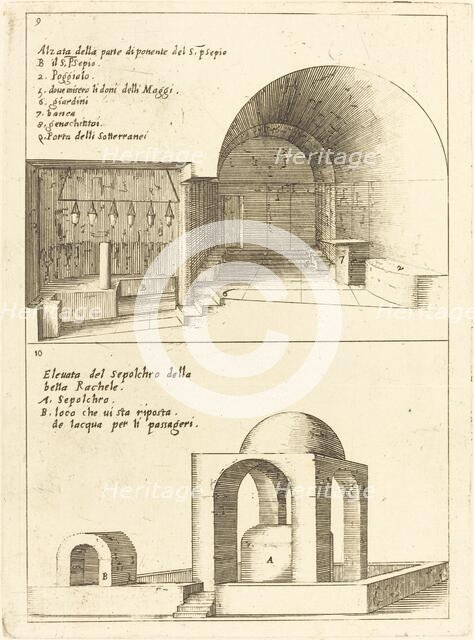 Elevations of the Holy Manger and the Sepulchre of Rachel, 1619. Creator: Jacques Callot.