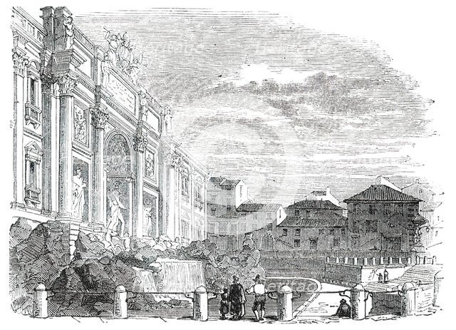 Fountain of Trevi - Rome, 1850. Creator: Unknown.