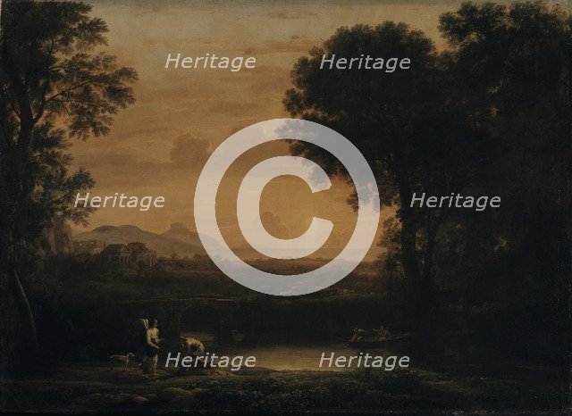 Landscape with Tobias and the Angel, 1663. Artist: Lorrain, Claude (1600-1682)