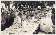 Farewell dinner for Company B, 112th Engineers, Fort Sheridan, Illinois, USA, 29th September, 1917. Artist: Unknown