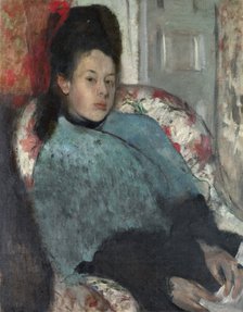 Portrait of Elena Carafa, c. 1875. Artist: Degas, Edgar (1834-1917)