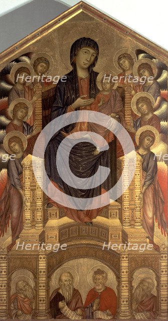 Enthroned Madonna', c. 1280 - 1285 (restored in 1997), work by Cimabue.