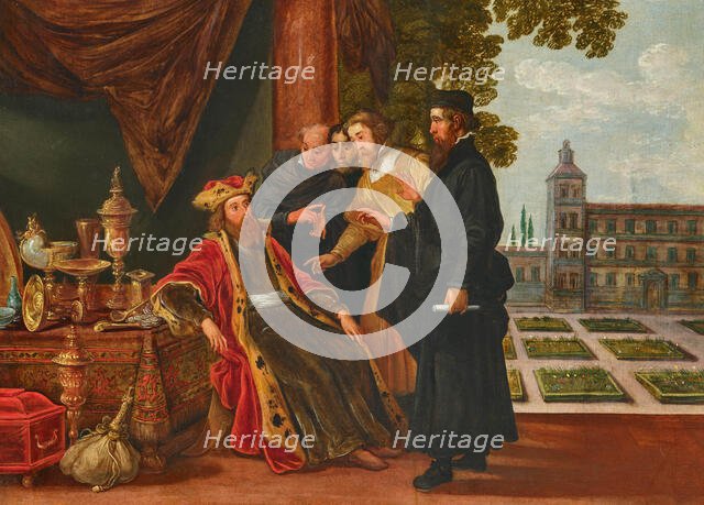 Croesus and Solon, First third of 17th century. Creator: Teniers, David, the Elder (1582-1649).