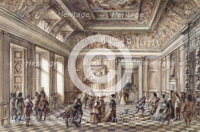 Bolsover Castle entrance hall, c17th century, (c1960s). Artist: Alan Ernest Sorrell.