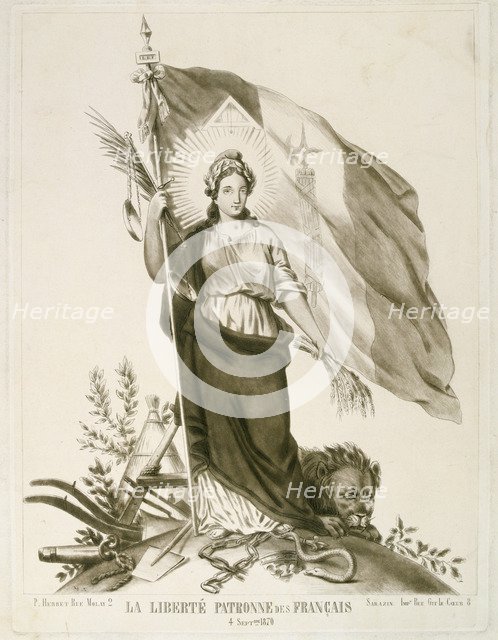 'Liberty, Patron of the French', 1870. Artist: Unknown
