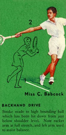 'Miss C. Babcock - Backhand Drive', c1935. Creator: Unknown.