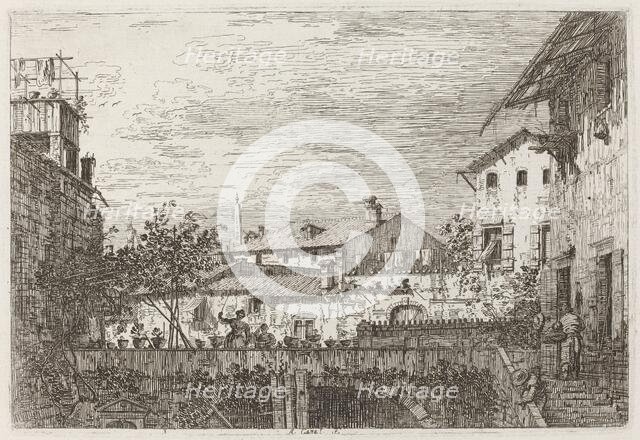 The Terrace [lower right], c. 1735/1746. Creator: Canaletto.