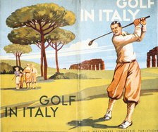 Pamphlet advertising golf in Italy, 1932. Artist: Unknown