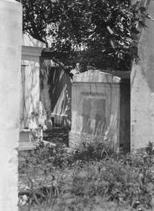 Tomb in St. Louis Cemetery, New Orleans, between 1920 and 1926. Creator: Arnold Genthe.