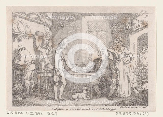 Young Adams Catechised by Parson Adams, from "The Adventures of Joseph Andrews, and his fr..., 1792. Creator: Thomas Rowlandson.