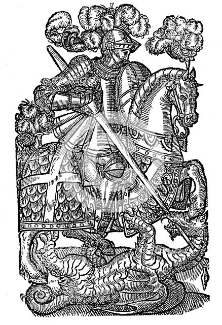 St George killing the dragon, 1598. Artist: Unknown