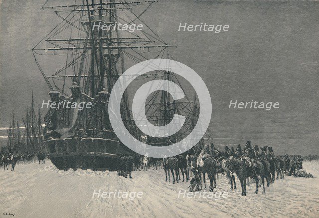 'Capture of a Dutch Fleet By Hussars of the French Republic, January, 1795', (1896). Artist: E.G.H. Del'Orme.