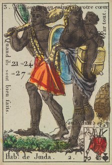 Hab.t de Juida from Playing Cards (for Quartets) 'Costumes des Peuples Étrangers', 1700-1799. Creator: Anon.