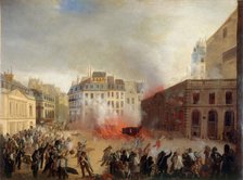 Storming of the Chateau d'Eau at the Palais Royal in Paris, 24th February 1848, ca 1848. Creator: Anonymous.