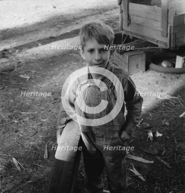Bean picker's child, near West Stayton, Marion County, Oregon, 1939. Creator: Dorothea Lange.