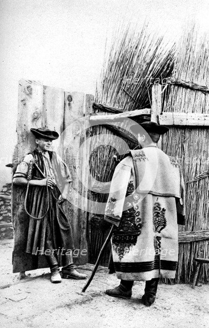 A cowherd king and his dwelling place, Hungary, 1922.Artist: AW Cutler