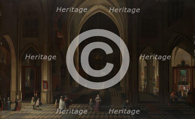 Interior of a Gothic Church at Night Looking East, 1636. Creator: Peeter Neeffs the Elder.