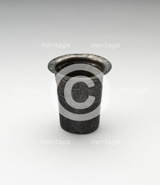 Beaker with Repouse Motifs Under Rim, A.D. 600/1000. Creator: Unknown.