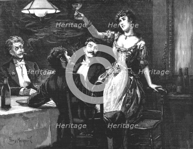 Scene from "Madame Leroux"; By Francis Eleanor Trollope, 1890. Creator: Percy Macquoid.